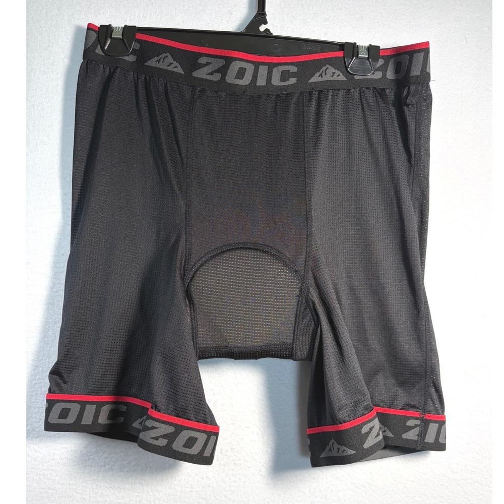 Zoic Cycling Liner Shorts Mens LG Black EUC Padded MTB Mesh Mountain Bike